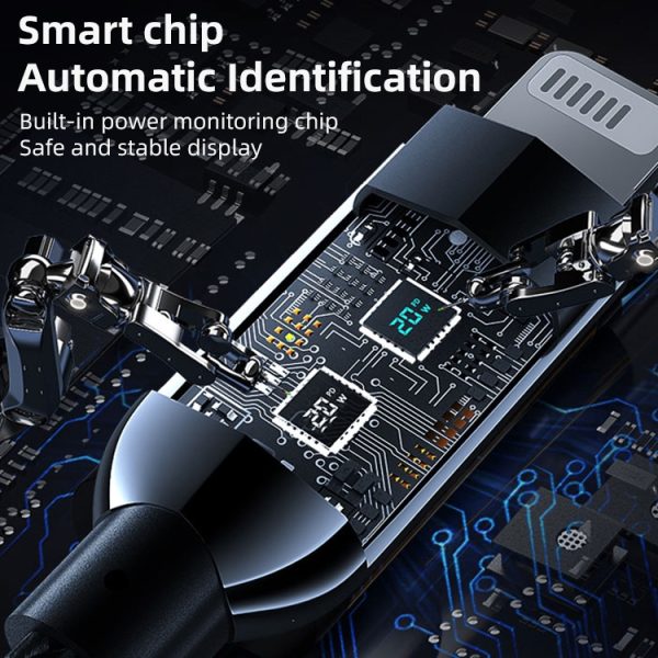 Mutural Li-CC003 1,2 m 66 W digitaal display USB naar Type-C oplaadgegevenskabel