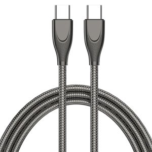 ADC-009 USB-C / Type-C naar USB-C / Type-C zinklegering slang snellaaddatakabel, kabellengte: 1m, USB-C / Type-C to USB-C / Type-C
