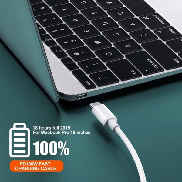 Originele Xiaomi 6A USB-C / Type-C naar USB-C / Type-C snellaaddatakabel, lengte: 1m