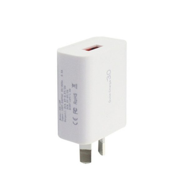 QC 3.0 18W 3A enkele USB-interface-oplader, AU-stekker