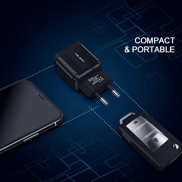 Draagbare QC3.0 18W USB-poort Universele snellader, EU-stekker, EU Plug