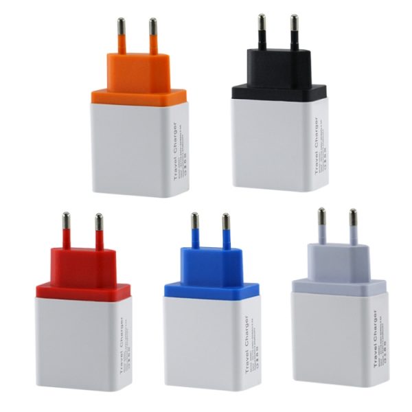 2 A 3USB mobiele telefoon reisoplader EU-stekker
