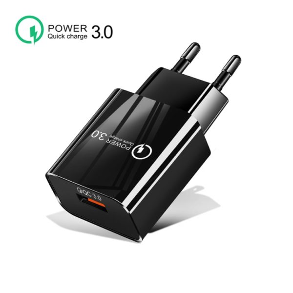 Mini QC3.0 USB 18W mobiele telefoon tablet universele snellader, EU-stekker, EU Plug