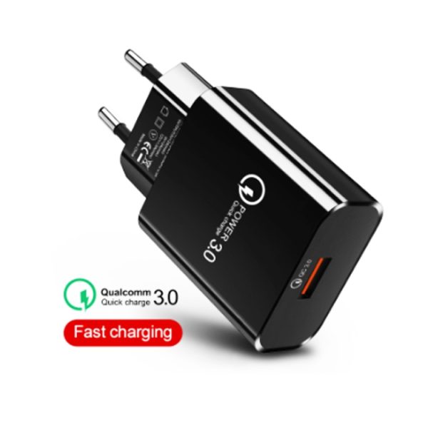 Mini QC3.0 USB 18W mobiele telefoon tablet universele snellader, EU-stekker, EU Plug