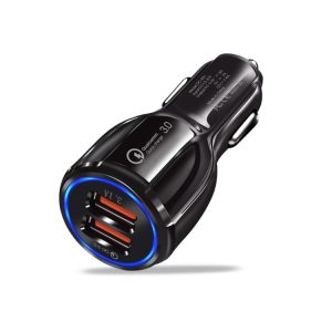 Qc3.0 Dual USB 6A Snellader voor voertuigen / Tablet voor mobiele telefoon Snel opladen, LZ-681 (Black), LZ-681 (White)