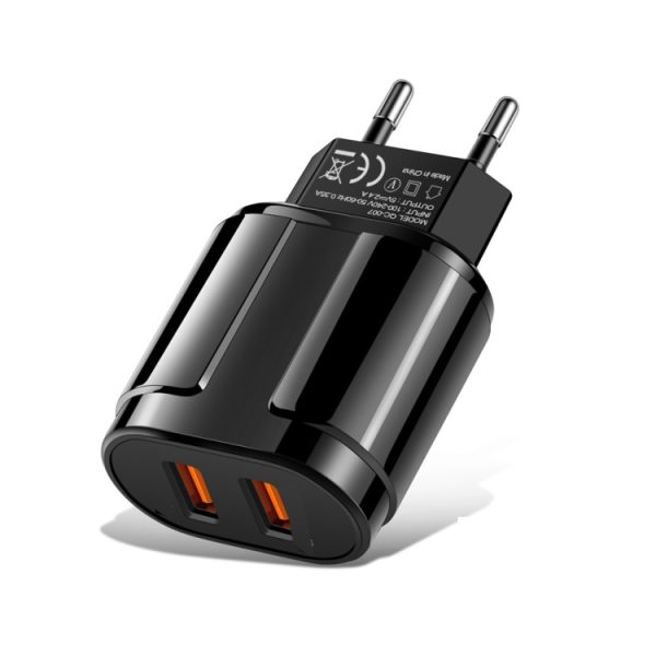 Draagbare Dual USB Mobiele Telefoon Tablet Universele Oplaadkop Reislader, EU Plug, EU Plug