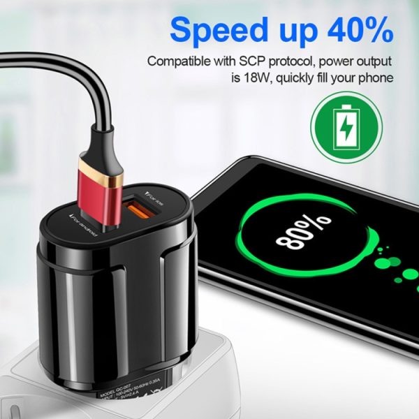 Draagbare Dual USB Mobiele Telefoon Tablet Universele Oplaadkop Reislader, EU Plug, EU Plug