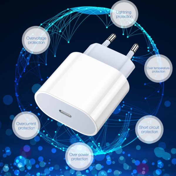 PD 20W enkele USB-C / Type-C-interface reisoplader, EU-stekker
