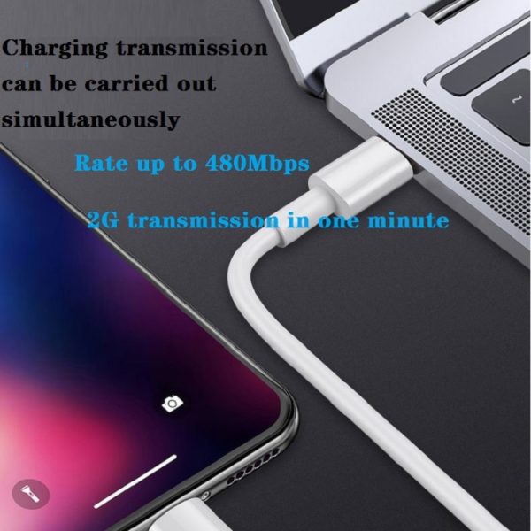 2-in-1 PD 20W enkele USB-C / Type-C-poort Reislader + 3A PD3.0 USB-C / Type-C naar 8-pins snellaaddatakabelset, kabellengte: 1m, EU-stekker