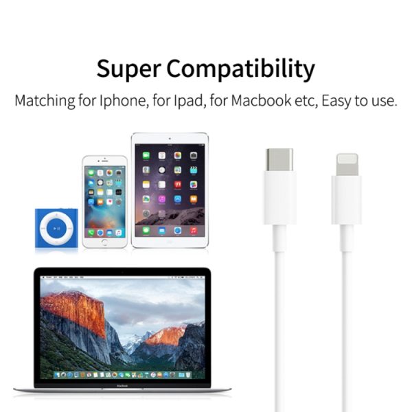 2 in 1 PD3.0 30W USB-C / Type-C reisoplader met afneembare voet + PD3.0 3A USB-C / Type-C naar 8-pins snellaaddatakabelset, kabellengte: 1m, AU-stekker