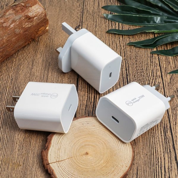 SDC-20W PD 20W Enkele USB-C / Type-C Interface Reislader, EU Plug, US Plug, UK Plug