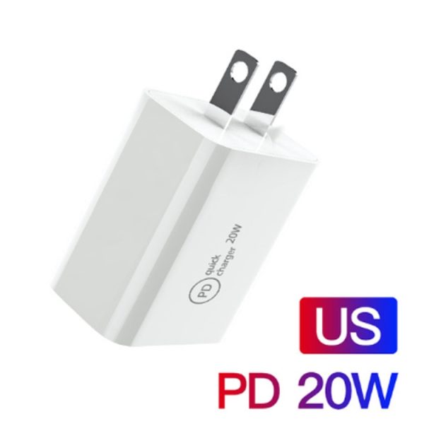 SDC-20W 2 in 1 PD 20W USB-C / Type-C reisoplader + 3A PD 3.0 USB-C / Type-C naar USB-C / Type-C snellaaddatakabelset, kabellengte: 1m,, US Plug, EU Plug, UK Plug