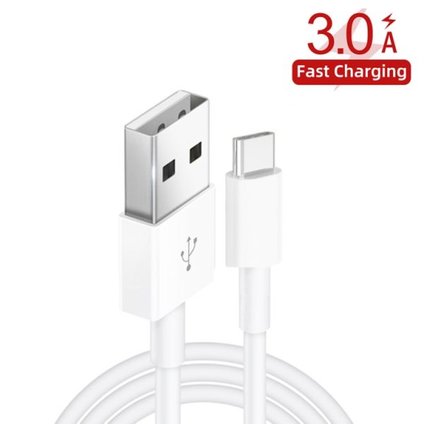 XJ-015 3A USB mannelijk naar type-C / USB-C mannelijk snellaaddatakabel, lengte: 2m