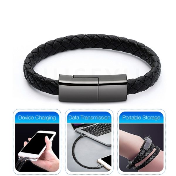 XJ-27 3A USB naar Type-C creatieve armbanddatakabel, kabellengte: 22,5 cm, XJ-27 Type-C, 22.5cm Type-C