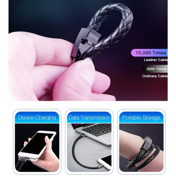 XJ-27 3A USB naar Type-C creatieve armbanddatakabel, kabellengte: 22,5 cm, XJ-27 Type-C, 22.5cm Type-C