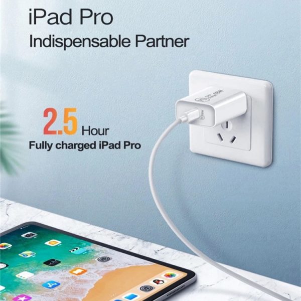 SDC-18W 18W PD 3.0 + QC 3.0 USB Dual Fast Charging Universele reislader met USB naar Type-C / USB-C snellaadgegevenskabel, AU-stekker