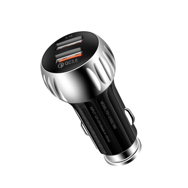 YSY-310QC18W QC3.0 USB-autolader met twee poorten voor Apple / Huawei / Samsung / Xiaomi, YSY-310QC18W, Car Charger
