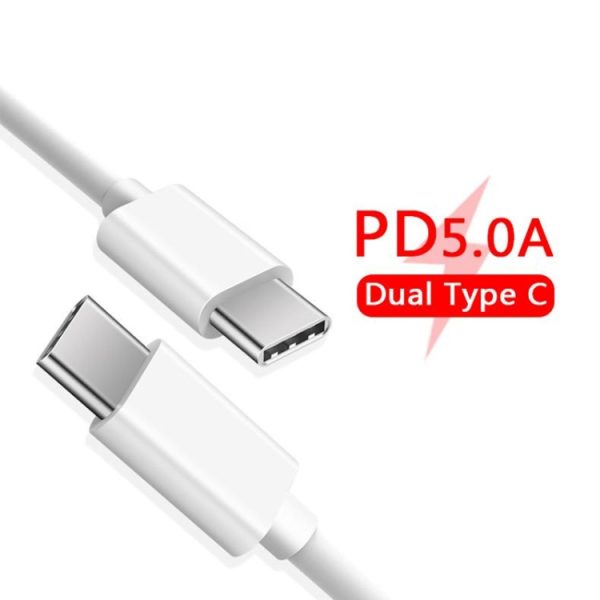XJ-50 PD 120W 5A USB-C / Type-C naar USB-C / Type-C snellaadgegevenskabel, kabellengte: 2m