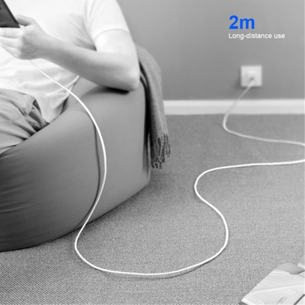 XJ-50 PD 120W 5A USB-C / Type-C naar USB-C / Type-C snellaadgegevenskabel, kabellengte: 2m