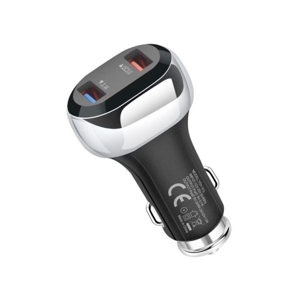 YSY-312 18W draagbare QC3.0 Dual USB mobiele telefoons en tablet-pc's Universele autolader, Car Charger