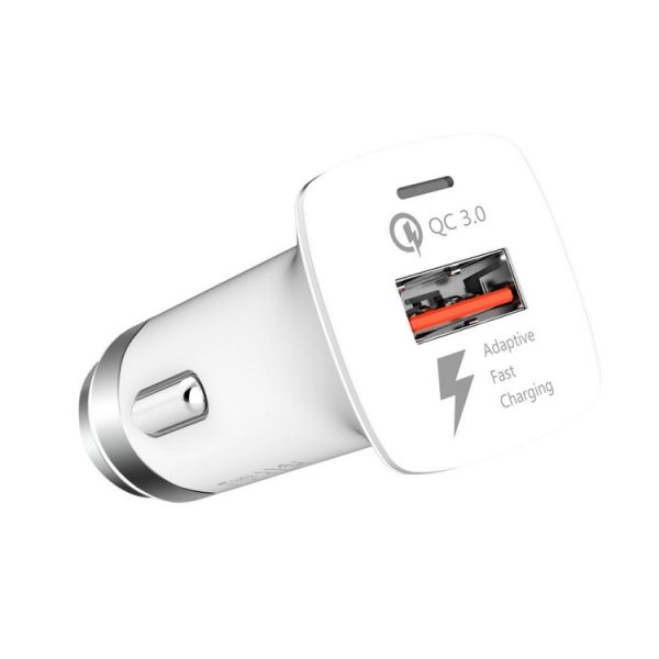 LZ-328 Veiligheidshamer Type QC3.0 USB + USB-C / Type-C snelladende autolader