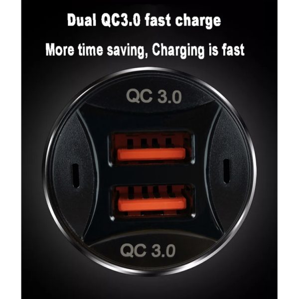 TE-092 36W dubbele QC3.0 USB snelle autolader, Car Charger