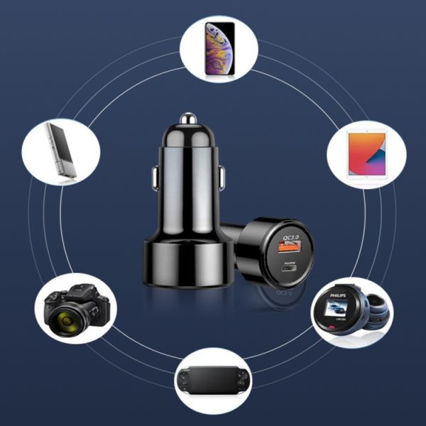 TE-P31 PD 20W USB-C / Type-C + QC3.0 18W USB snelle autolader