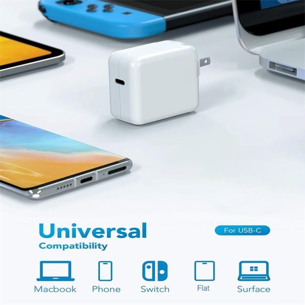 30 W USB-C / Type-C draagbare voedingsadapter voor laptops met 1,8 m USB-C / Type-C naar USB-C / Type-C oplaadkabel,, 30W UK Plug, 30W AU Plug, 30W US Plug, 30W EU Plug