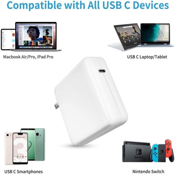 96W USB-C / Type-C voedingsadapter Draagbare oplader met 1,8 m USB-C / Type-C naar USB-C / Type-C oplaadkabel,, 96W UK Plug, 96W AU Plug, 96W US Plug, 96W EU Plug