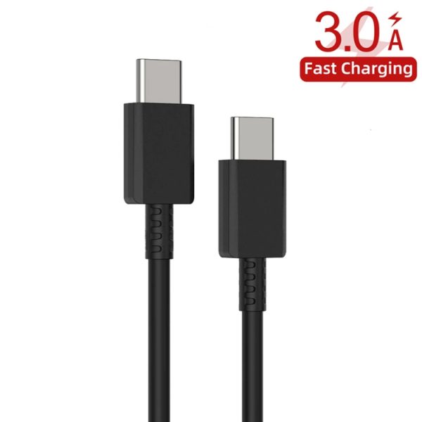 XJ-69 1 m 3A USB-C / Type-C naar Type-C TPU oplaadsynchronisatiegegevenskabel voor mobiele telefoon, 1 PC