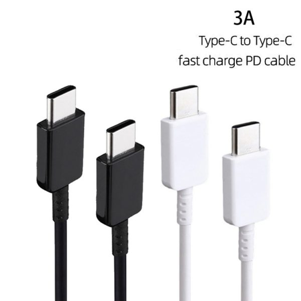 XJ-69 1 m 3A USB-C / Type-C naar Type-C TPU oplaadsynchronisatiegegevenskabel voor mobiele telefoon, 1 PC