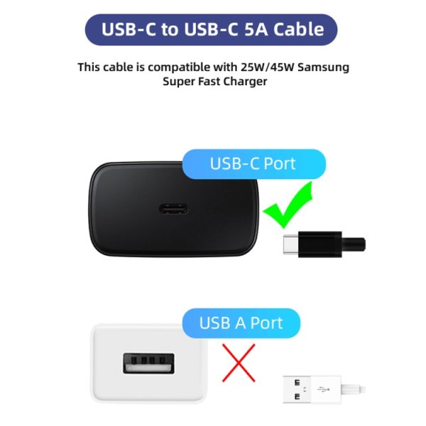 XJ-70 45W 5A USB-C / Type-C naar Type-C supersnelle oplaadkabel, lengte: 1m, 1 PC, 2 PCS, 5 PCS