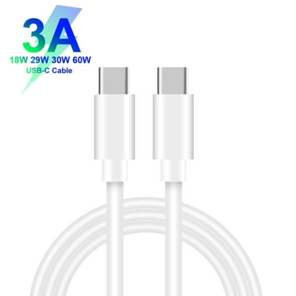 002 40W PD3.0 Dual Port USB-C / Type-C oplader met Type-C naar Type-C datakabel, EU-stekker, EU Plug + Type-C to Type-C Cable