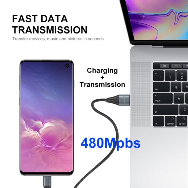 ENKAY 66W USB naar USB-C / Type-C volledig protocol 6A snellaadgegevenskabel, 1m, 2m