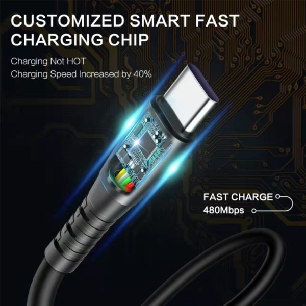 1,5 m lente telescopische mobiele telefoon snel opladen datakabel, USB to 8 Pin, USB to Type-C, USB to Micro USB
