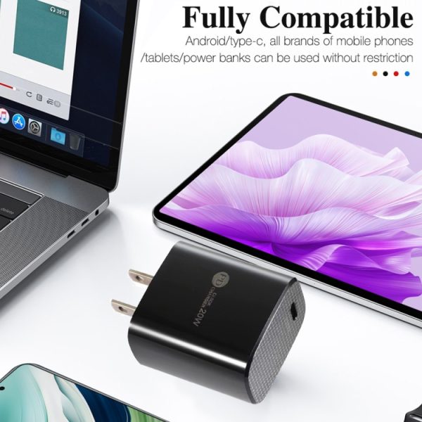 PD11 Enkele PD3.0 USB-C / Type-C 20W snellader met 1 m Type-C naar Type-C datakabel, US-stekker, US Plug + Type-C to Type-C Cable