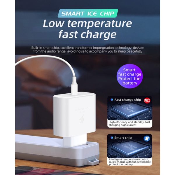 M135 45W USB-C / Type-C poort snellader met 5A Type-C naar Type-C kabel, EU-stekker, EU Plug + Type-C Cable