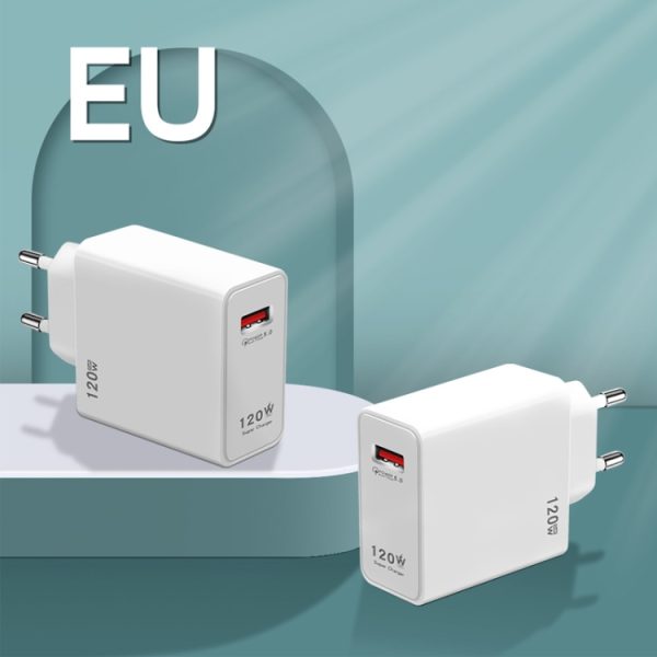 120W USB Super Fast Charging Charger Geschikt voor Xiaomi 12 / 12 Pro en Huawei / vivo, EU Plug, US Plug, UK Plug