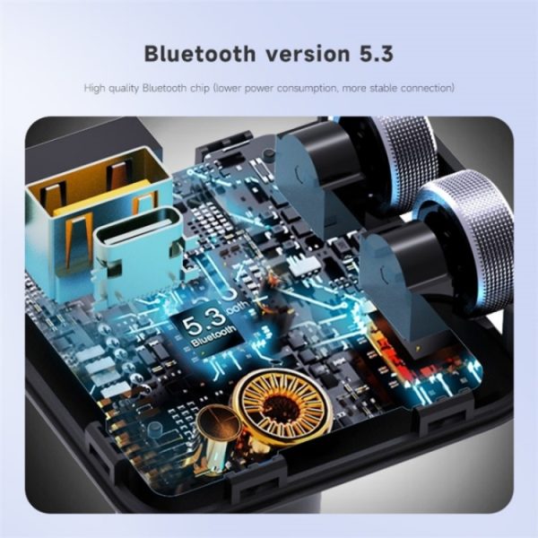 MT04 Auto Bluetooth Adapter Type-C + USB Autolader FM-zender HiFi Muziek MP3-speler