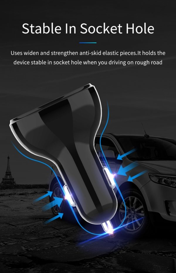 C02 auto-adapter in-car telefoonoplader Type-C snellader QC3.0 dubbele USB-poorten DC5V 2.4A 12 V 24 V sigarettenaansteker Voeding