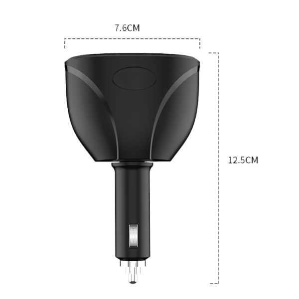 Sigarettenaansteker autolader Dubbele USB QC 3.0 Dubbel snel opladen 6A autolader, WMY-C113