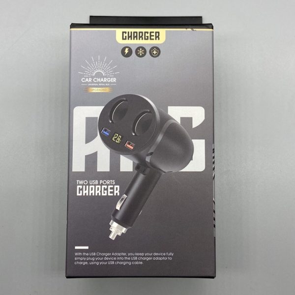 Sigarettenaansteker autolader Dubbele USB QC 3.0 Dubbel snel opladen 6A autolader, WMY-C113
