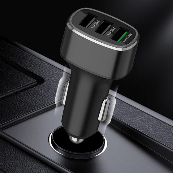 Drie USB-poorten Auto snellader voor Huawei / voor OPPO / VIVO / OnePlus en andere flitsopladers, GT680 Black, GT680 Gray, GT780 Black, GT780 Gray