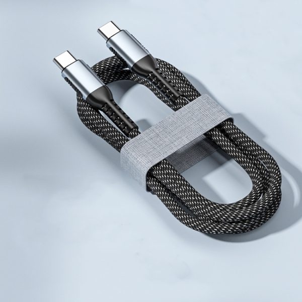 100 W PD Fast Charge Type-C mannelijk naar mannelijk datasynchronisatie gevlochten oplaadkabel, lengte:, 1m, 2m