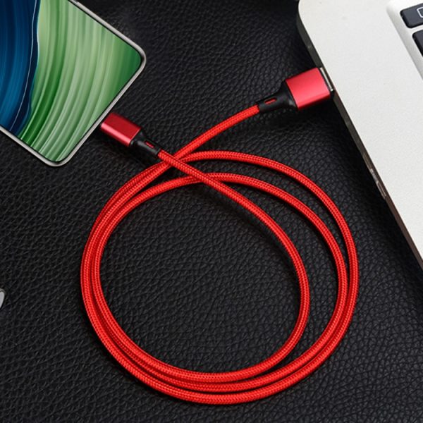4 STUKS 2.4A USB-C / Type-C naar USB gevlochten snelladende synchronisatiegegevenskabel, lengte:, 0.25m (Red), 0.25m (Blue), 0.25m (Black), 0.25m (Silver), 1m (Red), 1m (Blue), 1m (Black), 1m (Silver), 1.5m (Red), 1.5m (Blue), 1.5m (Black), 1.5m (Silve...