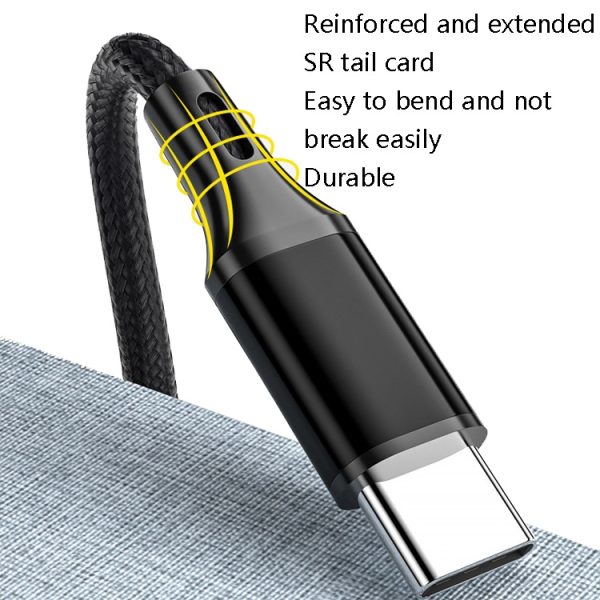 4 STUKS 2.4A USB-C / Type-C naar USB gevlochten snelladende synchronisatiegegevenskabel, lengte:, 0.25m (Red), 0.25m (Blue), 0.25m (Black), 0.25m (Silver), 1m (Red), 1m (Blue), 1m (Black), 1m (Silver), 1.5m (Red), 1.5m (Blue), 1.5m (Black), 1.5m (Silve...