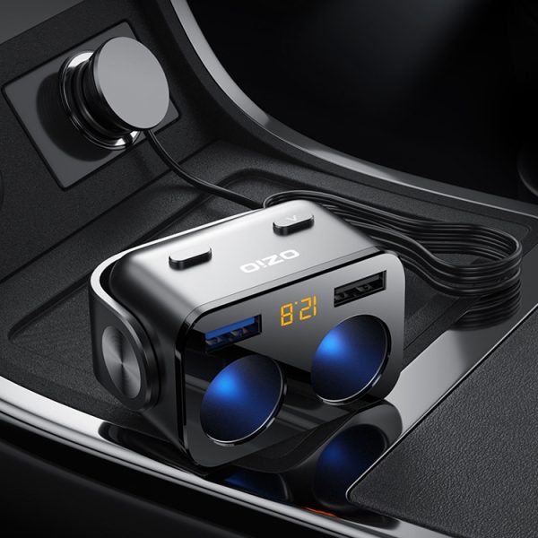 Ozio Autolader Sigarettenaansteker Conversie Plug, Y34QA Black QC3.0 Fast Charge, Y48QA Black All Agreement Flash Charge