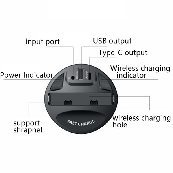 Car Cup 4 in 1 draadloze oplader Ondersteuning 15W / 10W / 7.5W / 5W draadloos opladen, X13