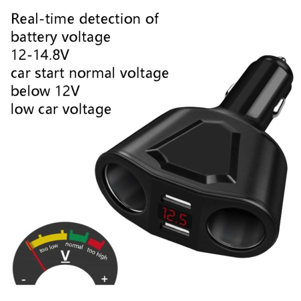 3.1A Dual USB Digital Display Multifunctionele rijrecorder Universele autolader