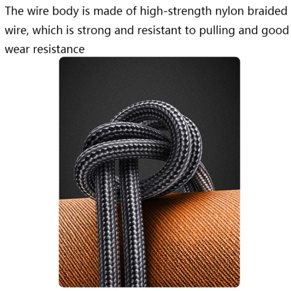 PD 100W Type-C naar Type-C snelladende nylon gevlochten kabel, 0.3 m, 0.5 m, 0.8 m, 1 m, 1.2 m